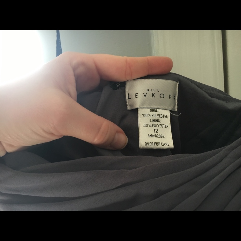 Bill Levkoff grey dress like new size 12 - Picture 3 of 3
